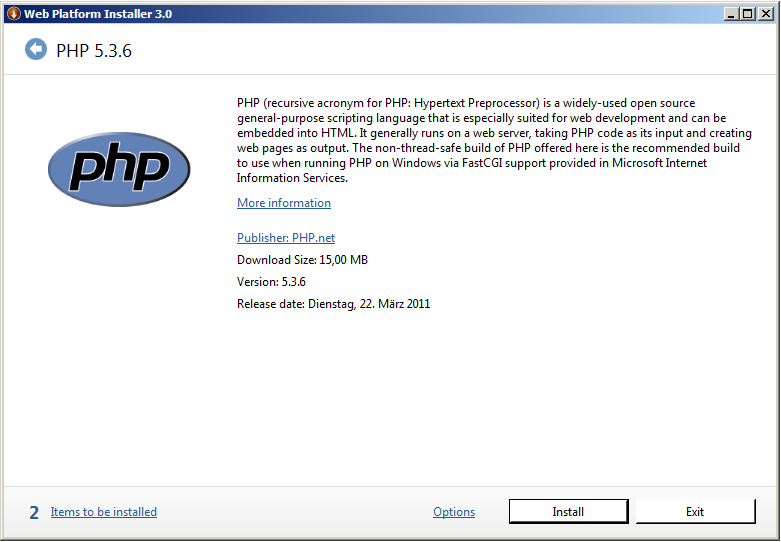 Install PHP to IIS 04
