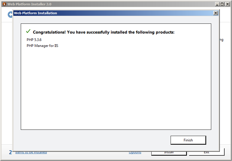 Install PHP to IIS 06